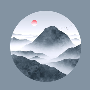 新中式山水畫