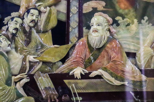 孔子儒家文化浮雕墙
