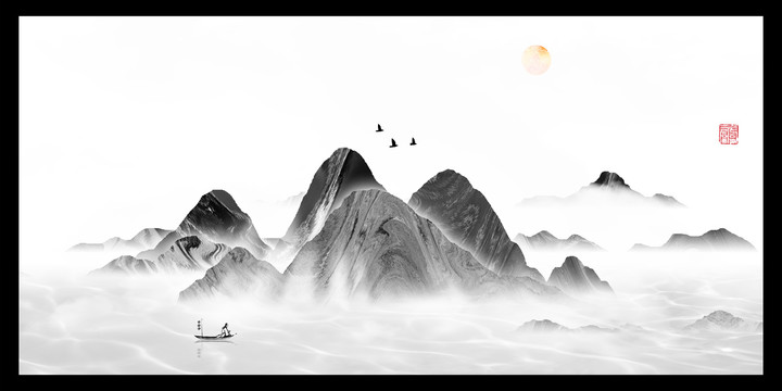 山水壁畫