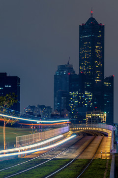 台湾高雄城市风光夜景