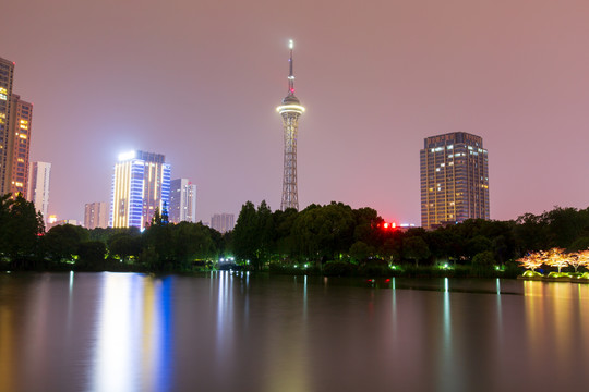 江苏常州武进电视塔夜景