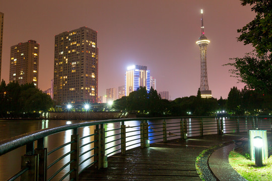 江苏常州武进电视塔夜景