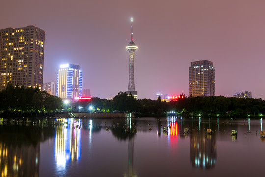 江苏常州武进电视塔夜景