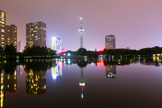 江苏常州武进电视塔夜景