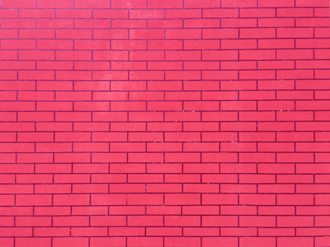 品红砖墙