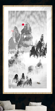 水墨遠(yuǎn)山