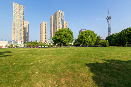 江苏常州新天地公园大草坪