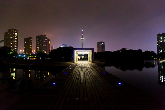 江苏常州新天地公园夜景