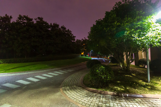 江苏常州新天地公园夜景一角