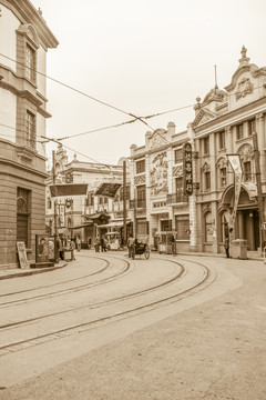 上海老街街景