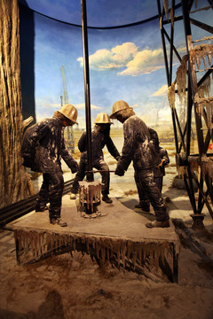 石油工人蜡像
