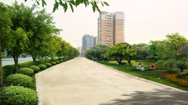 道路景观效果图