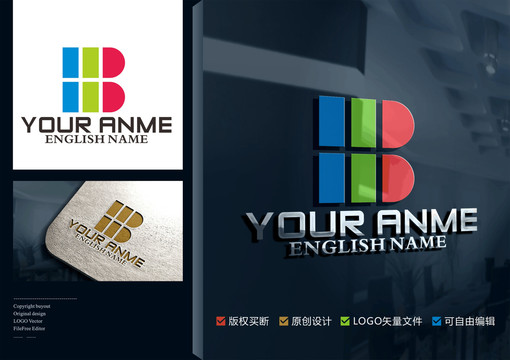 BB字母logo設計