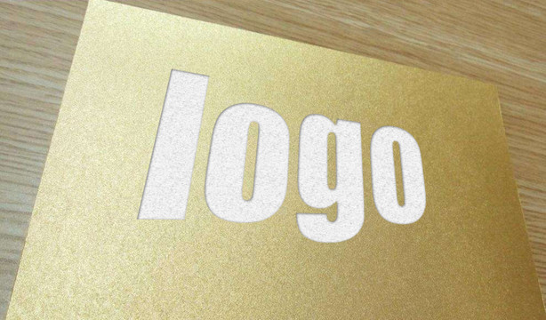 纸质材质logo凹陷