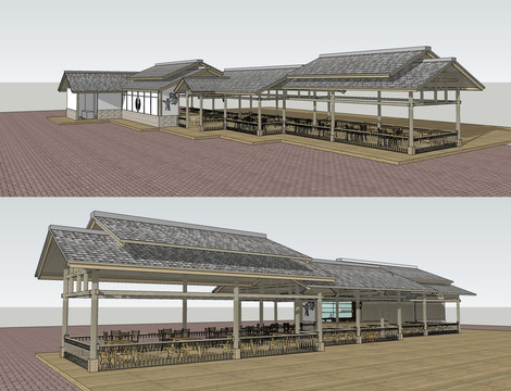 木结构建筑含模型和CAD