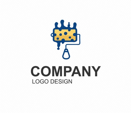 滾筒刷粉刷工具LOGO