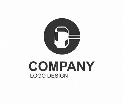 健身啞鈴錘子G字母LOGO