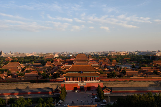 夕阳下的故宫