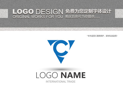 C字母logo设计