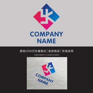 YK字母logo