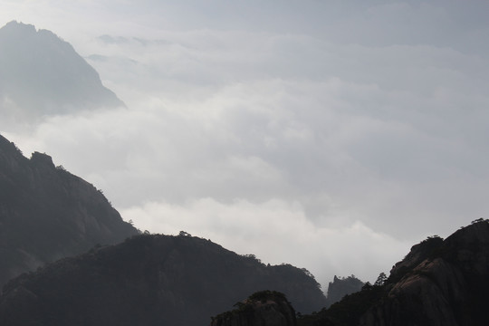 黄山拍摄山高路远其路漫漫