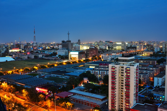 北京夜景俯瞰