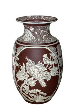 富贵呈祥鹦鹉花瓶