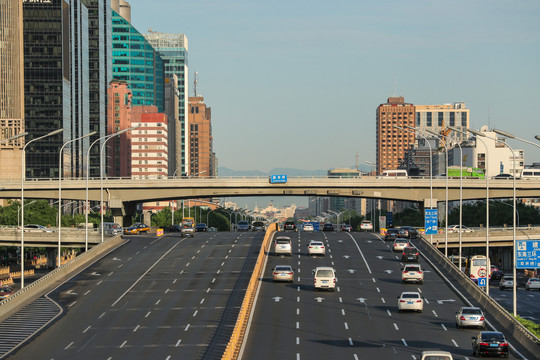 北京街景北京国贸桥