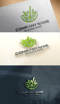 素食主義美食logo