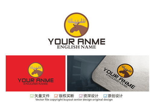 麋鹿頭logo