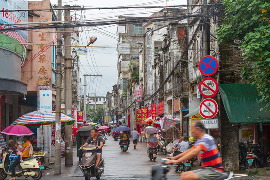 广西北海合浦阜民南路街景