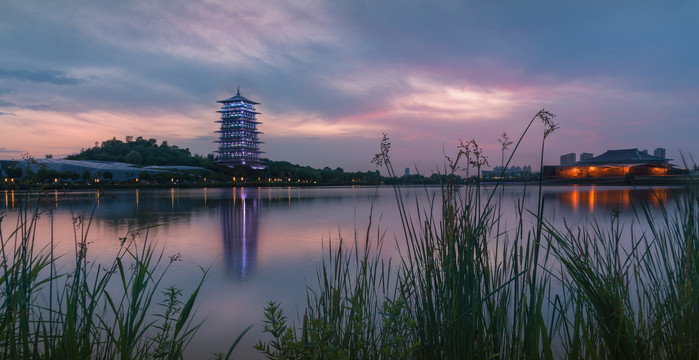 长安塔夜景