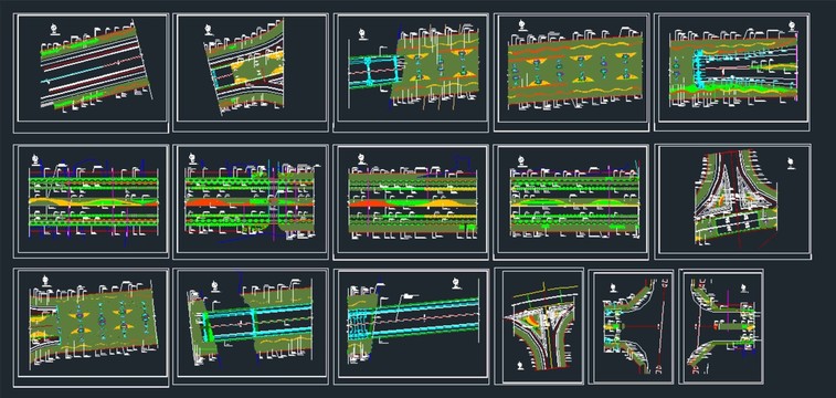 道路绿化CAD详图