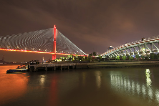 杨浦大桥夜景