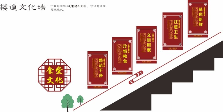 食堂樓道文化墻