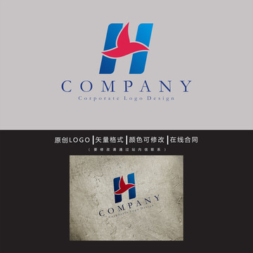飛鳥(niǎo)H字母logo