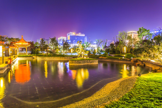 西安城市风光夜景