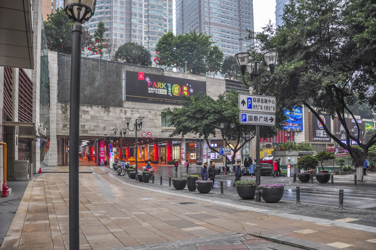 重庆解放碑街景