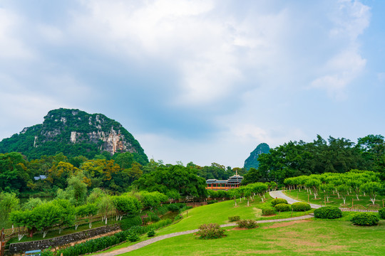 柳州大龙潭公园青山绿水风景