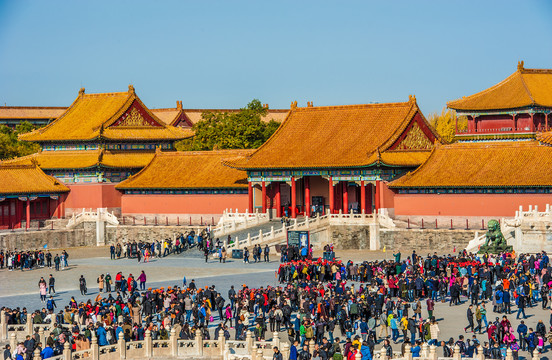 北京故宫太和门广场