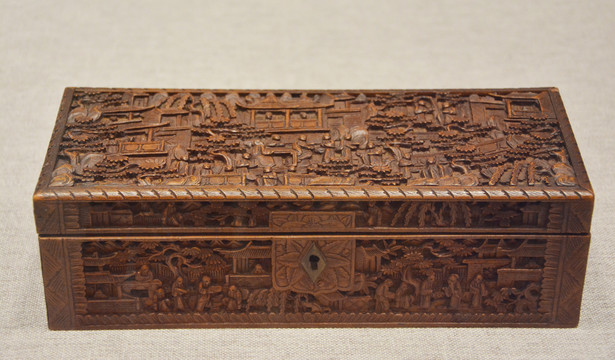 檀香木雕盒