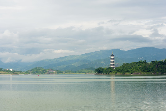 开州汉丰湖文峰塔