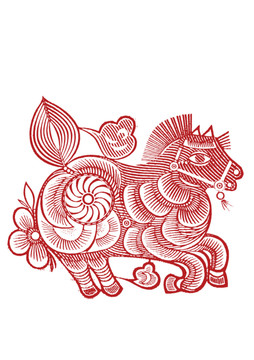 馬剪紙