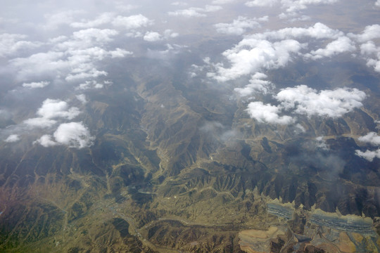 航拍山西芦芽山风景名胜区