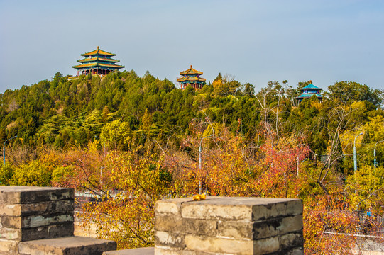 北京景山万春亭观妙亭周赏亭