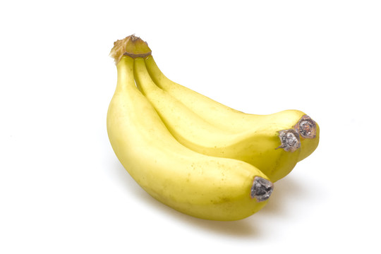 白色背景的香蕉
