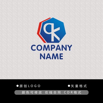 QK字母logo