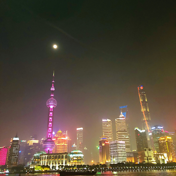 上海夜景东方明珠塔