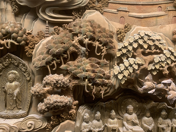 佛教木雕墙