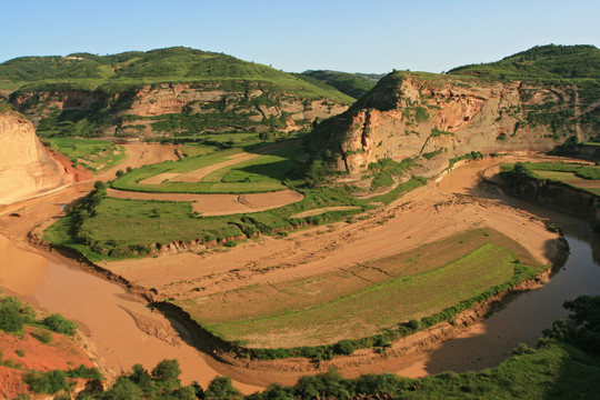 志丹县永宁镇洛河川自然地貌